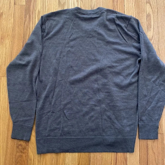 Smartwool sz XL brown v neck merino wool blend sweater excellent pre owned cond - Picture 5 of 5